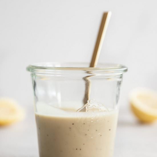 Creamy Lemon Tahini Dressing - Recipe photo by realandvibrant