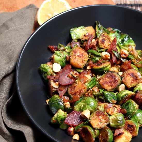 Brussels Sprouts with Bacon - Recipe photo by chapiskitchen
