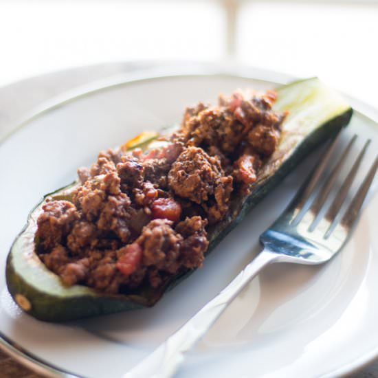 Taco Stuffed Zucchini Boats - Recipe photo by CosmopolitanCornbread