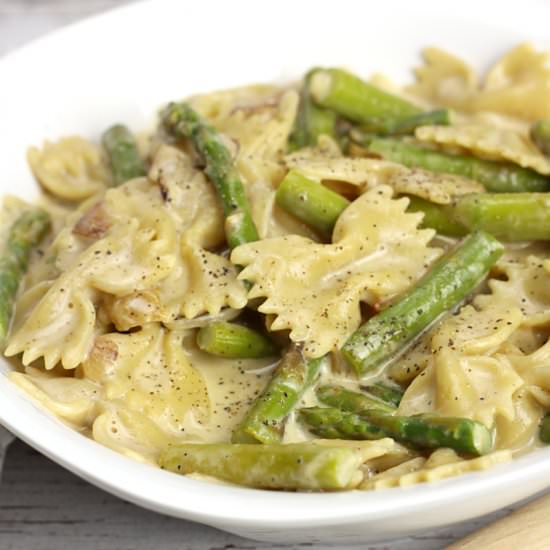 Creamy Asparagus Bow Tie Pasta - Recipe photo by TheToastyKitchen