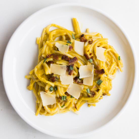 Butternut Squash Carbonara - Recipe photo by Our Food Fix