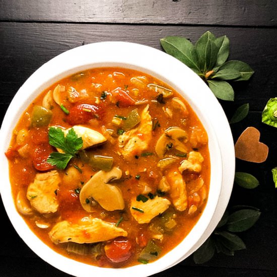 Cajun Chicken Sauce Piquante - Recipe photo by asprinklingofcayenne