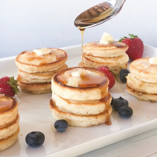 The BEST Silver Dollar Pancakes - Recipe photo by BiteSizedKitchen