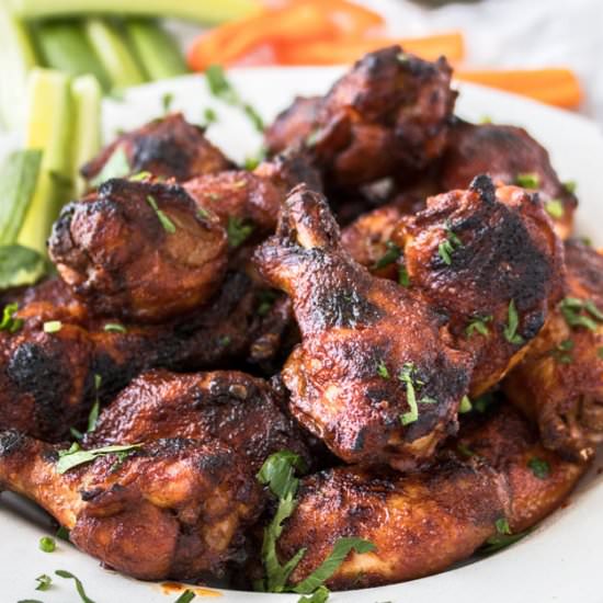 Slow Cooker Wings with Spicy BBQ - Recipe photo by SundaySupper