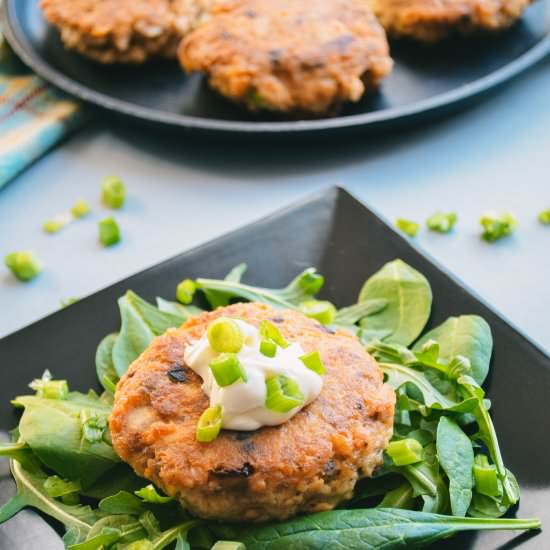Pan Fried Salmon Burgers - Recipe photo by theradiantchef