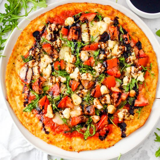 Shrimp & Balsamic Arrabbiata Pizza - Recipe photo by DineLikeShay