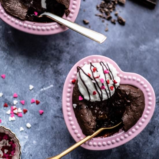 Gooey Dark Chocolate Cakes for Two - Recipe photo by Food Finessa