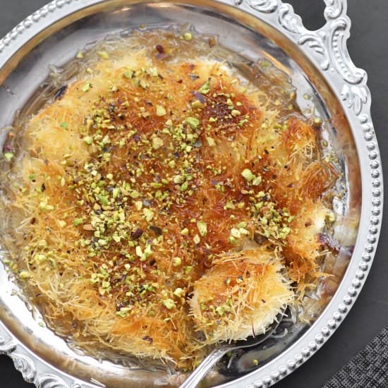 Homemade Kanafeh - Recipe photo by lilcookieblog
