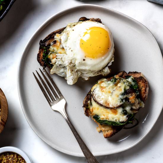 Open Faced Mushroom Melts - Recipe photo by joeats
