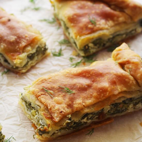 Traditional Greek Spinach Pie - Recipe photo by Sylia from 30 Days of Greek Food