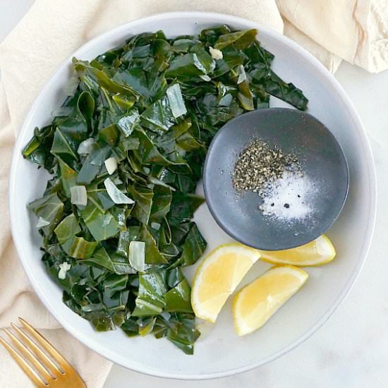 Quick Braised Collard Greens - Recipe photo by its_a_vegworld_afterall