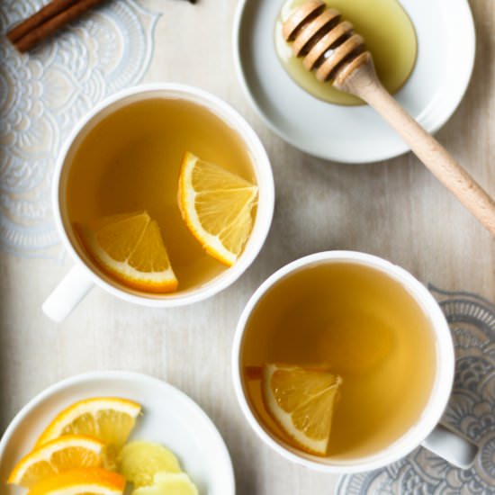 Lemon Ginger Tea | 'Unchai' tea - Recipe photo by MyWeekendKitchen