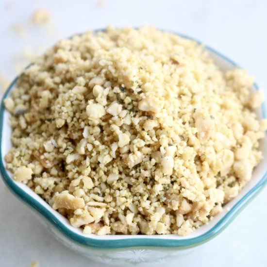 Vegan Nut and Seed Parmesan Cheese - Recipe photo by Pinchmegood