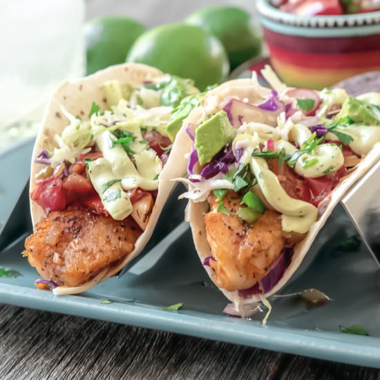 Warm Salsa Fish Tacos - Recipe photo by Cookingintherockies