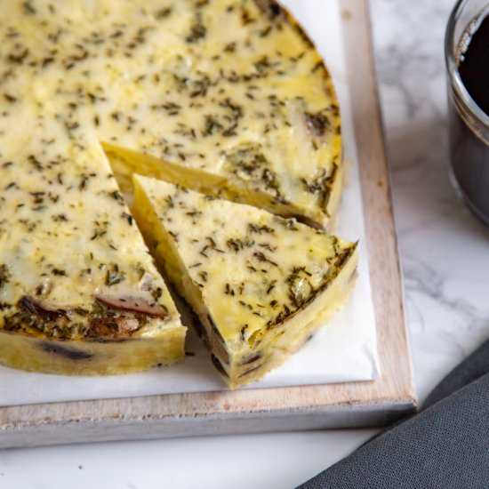 Instant Pot Mushroom Frittata - Recipe photo by cardamomandcoconut