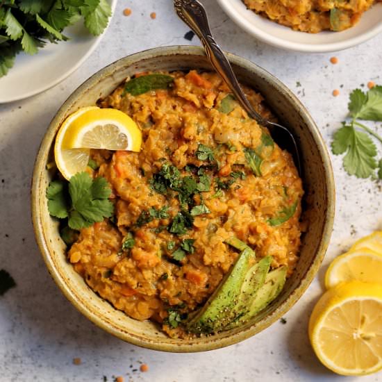 Coconut Curried Red Lentils - Recipe photo by themindfulhapa