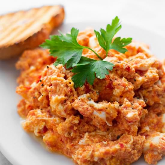 Greek Scrambled Eggs - Recipe photo by RealGreekRecipes
