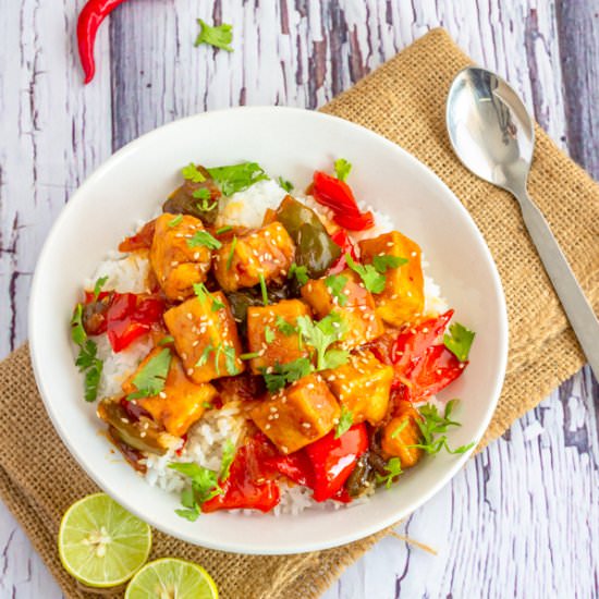 Vegan Sweet and Sour Tofu - Recipe photo by Priyanka DK