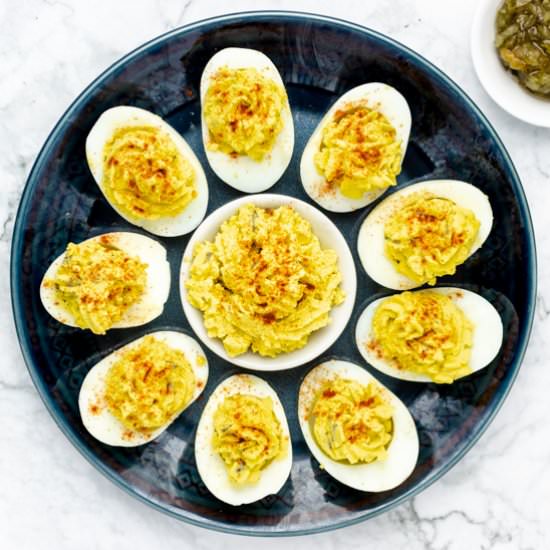 Easy Keto Deviled Eggs - Recipe photo by EatLiftBe