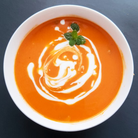 Roasted Sweet Potato Soup - Recipe photo by spiceinthebox