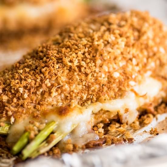 Asparagus-stuffed Chicken Breasts - Recipe photo by BakingMischief
