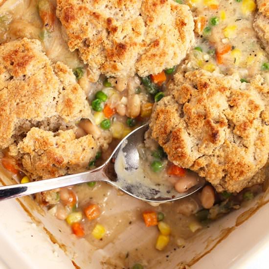 The Best Ever Cozy Vegan Pot Pie - Recipe photo by FitLiving Eats