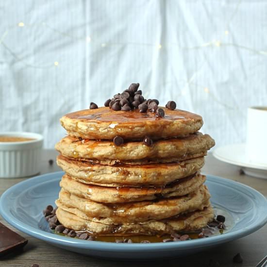 Vegan Chocolate Chip Pancakes - Recipe photo by plant.well