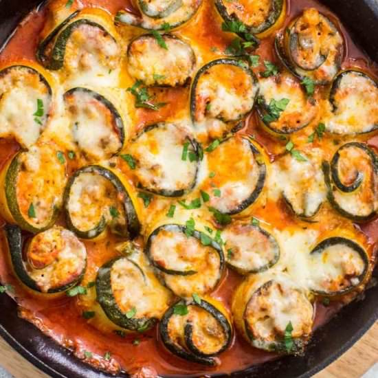 Zucchini Lasagna Roll Ups - Recipe photo by peasandpeonies