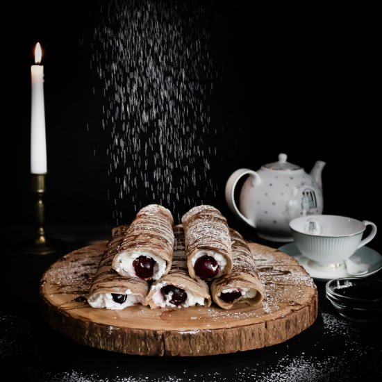 earl grey dark cherry crepes - Recipe photo by My Digital Kitchen
