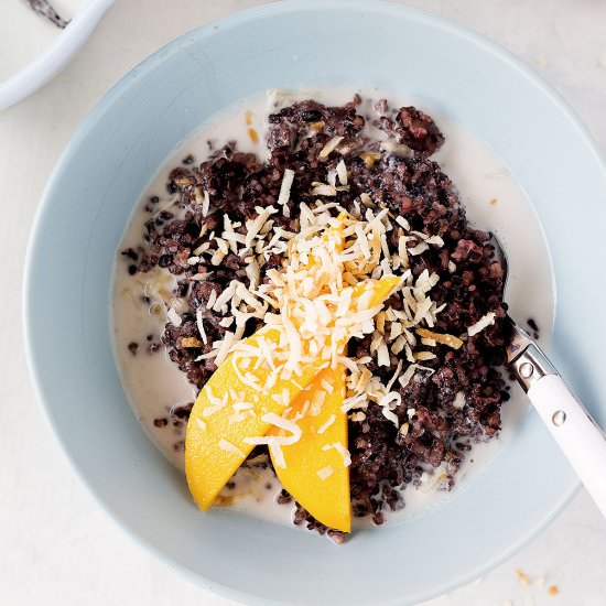 Sticky Black Rice, Mango & Coconut - Recipe photo by kidseatbyshanai