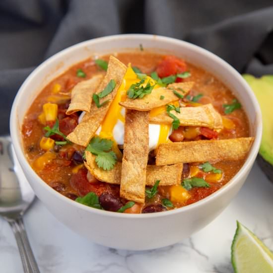 Instant Pot Tortilla Soup - Recipe photo by cardamomandcoconut