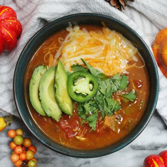 Instant Pot Pumpkin Chicken Chili - Recipe photo by zestandsimmer