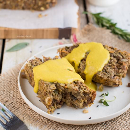 Simple Vegan Lentil Loaf - Recipe photo by Nutriplanet