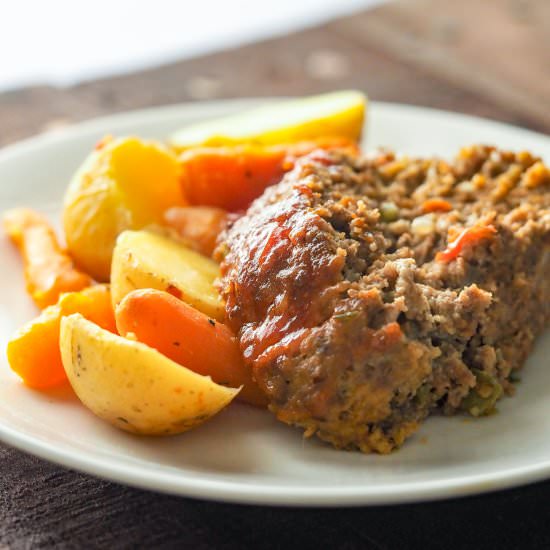 IP Meatloaf with Italian Roast Veg - Recipe photo by Mondayismeatloaf