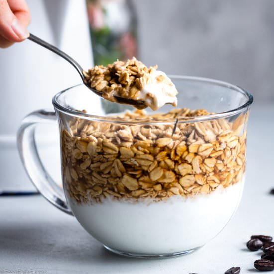 Vanilla Latte Overnight Oats - Recipe photo by foodfaithfitness