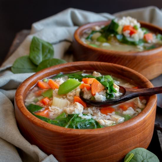 Immune Boosting Chicken Rice Soup - Recipe photo by Healthy World Cuisine