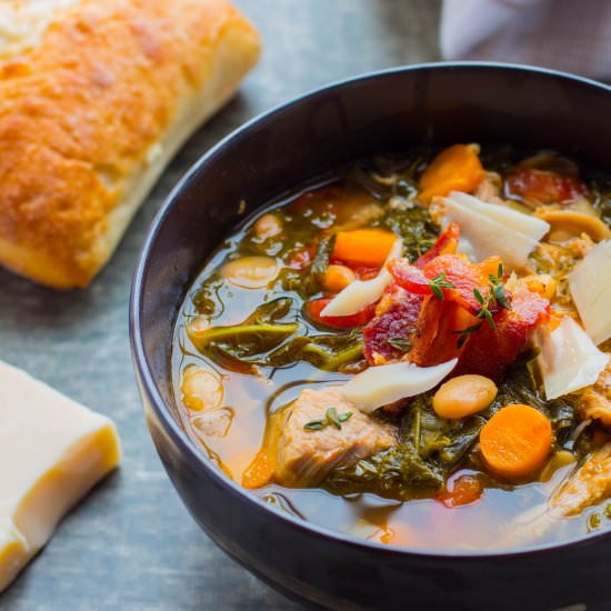 Tuscan Pork & White Bean Stew - Recipe photo by No Plate Like Home