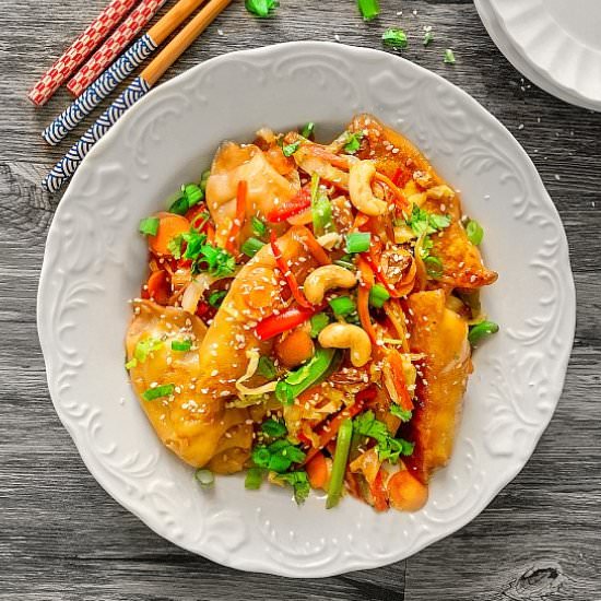 Quick Chinese Potsticker Stir Fry - Recipe photo by EasycookingwithMolly