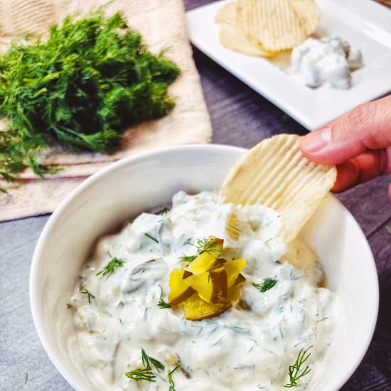 Dill Pickle Party Dip - Recipe photo by 500Spatulas
