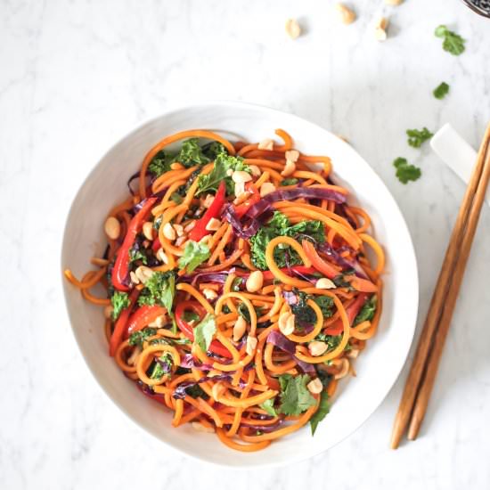 Butternut Squash Spiral Pad Thai - Recipe photo by atasteofwellbeing