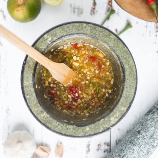 Thai Hot & Sour Dressing Salad - Recipe photo by cookingwithnart