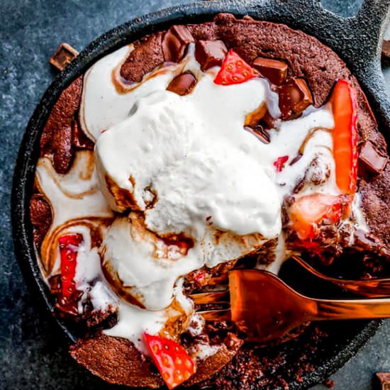 Skillet Brownie Sundae for Two - Recipe photo by erhardtseat
