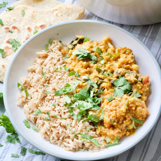 Cauliflower & Lentil Curry - Recipe photo by joskitchenlarder
