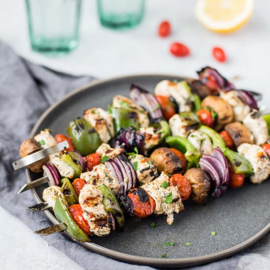 Greek Chicken Kabobs - Recipe photo by forageddish