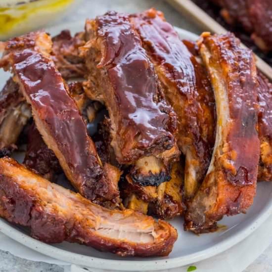 Oven Barbecue Ribs - Recipe photo by peasandpeonies