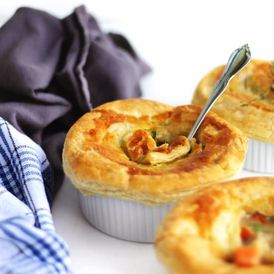Vegan chicken pot pies - Recipe photo by Rhubarbarians