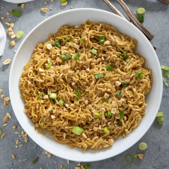 Thai Peanut Ramen Noodles - Recipe photo by TheSaltyMarshmallow