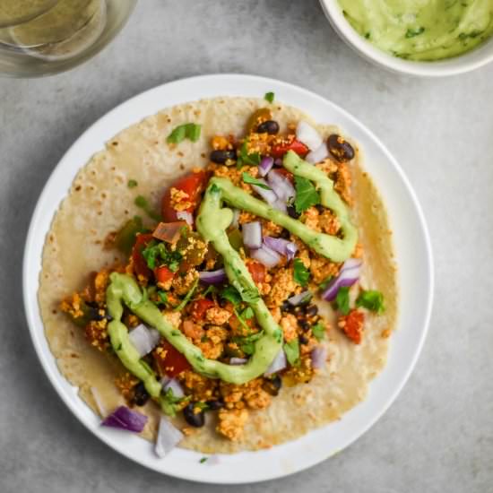 Vegan Breakfast Tacos - Recipe photo by plantandvine