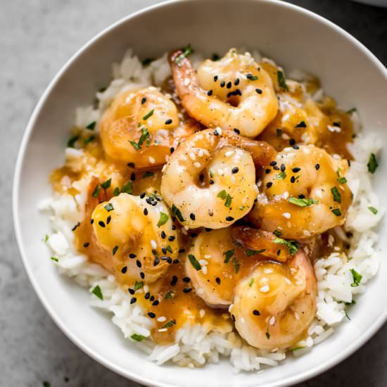 Sesame Ginger Shrimp - Recipe photo by saltandlavender