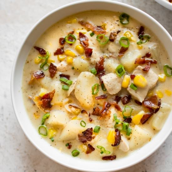 Chicken and Corn Chowder - Recipe photo by saltandlavender